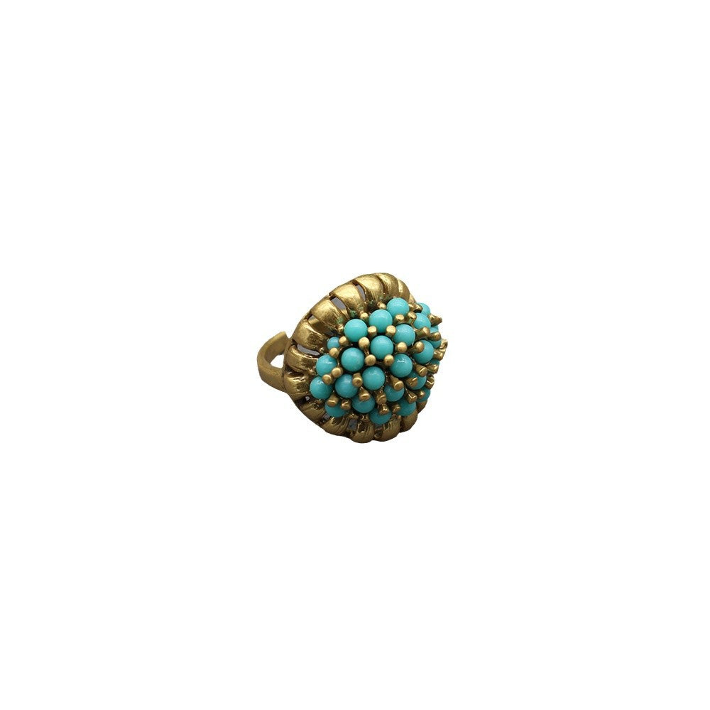 Wholesale Vintage Imitation Green Pine Open Ring